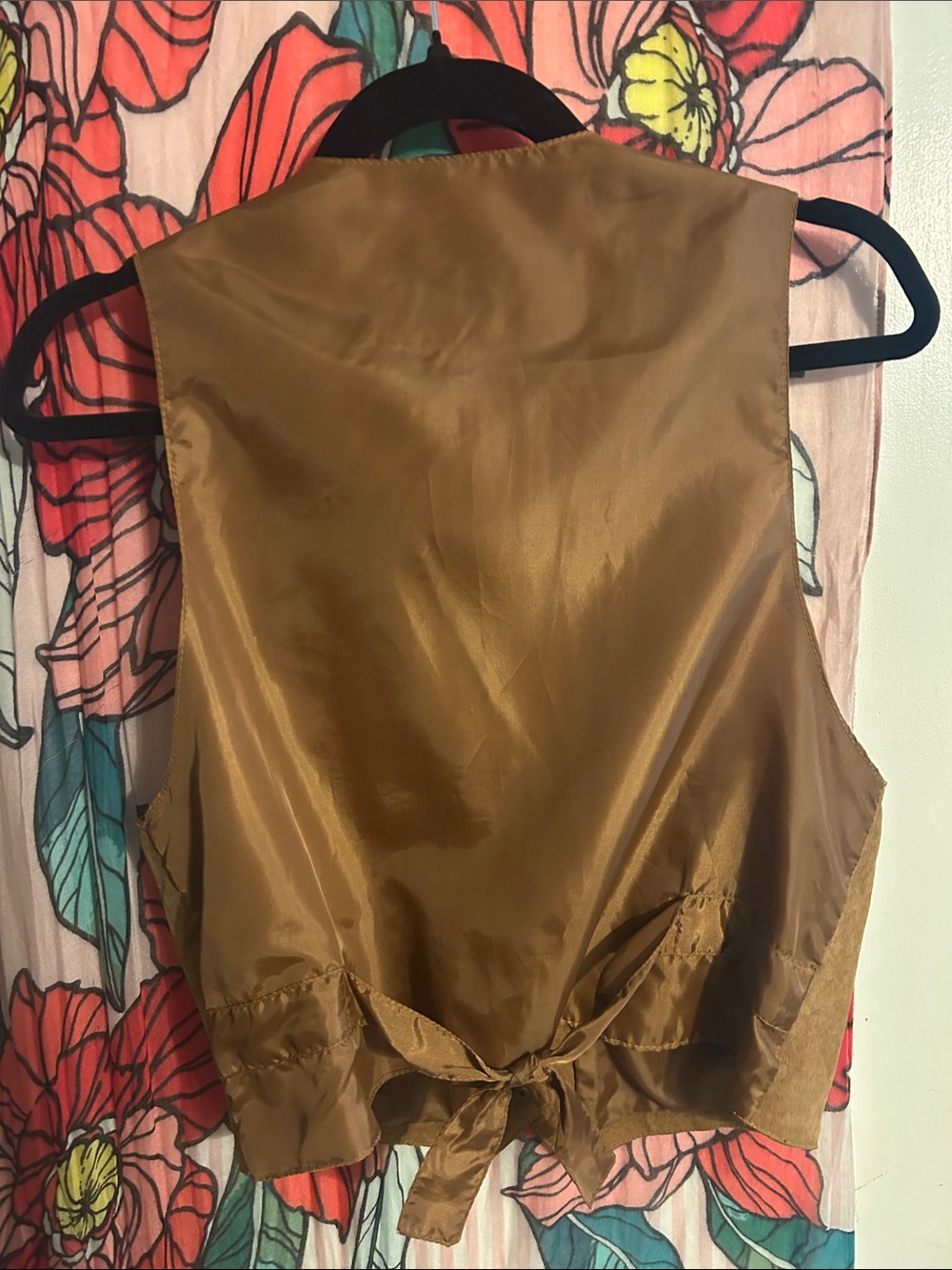 Vintage Beyond Leather Tan Suede Vest SZ S EUVC western unisex - Picture 4 of 12